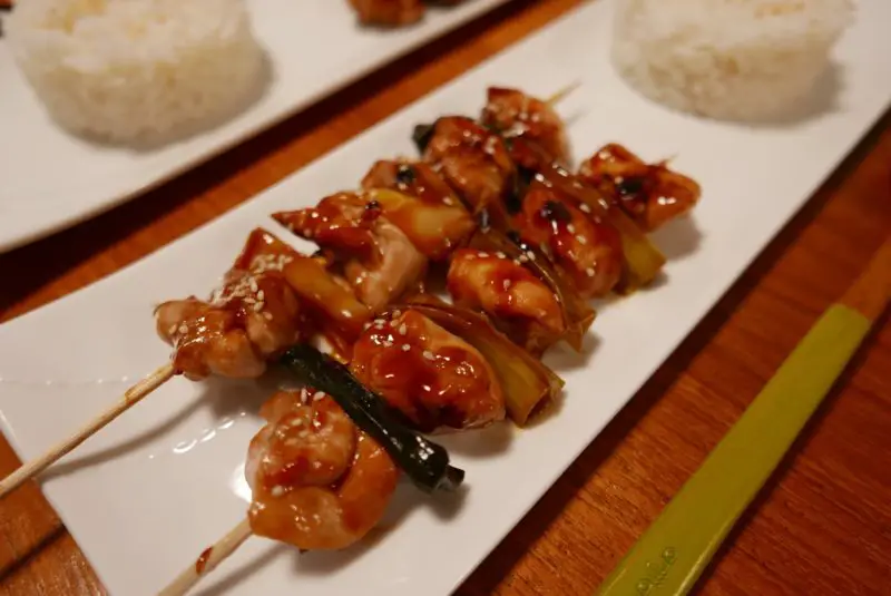 Chicken Yakitori Recipe with Leeks