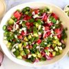 A late-summer salad with queso fresco