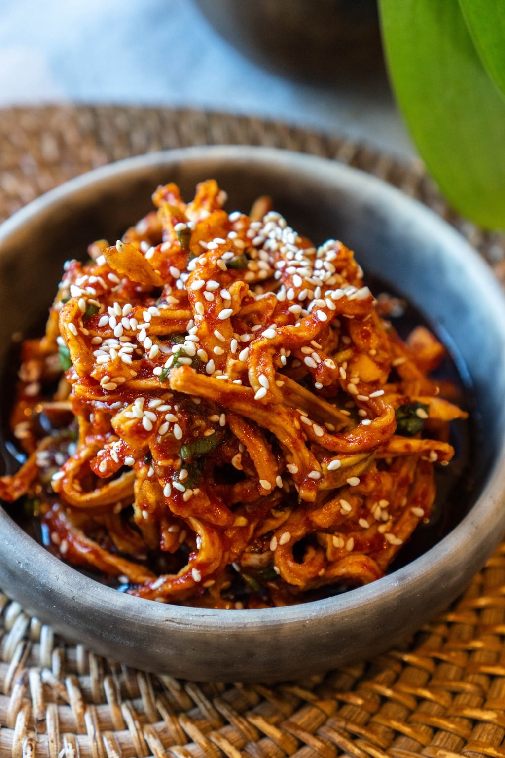 Spicy Dried Radish Salad Recipe (Mumallaengi Muchim) - Carving A Journey
